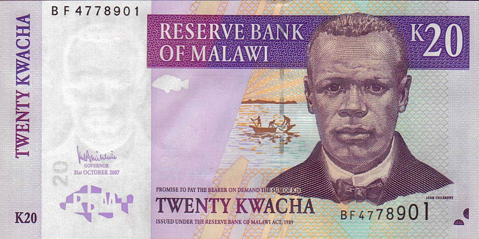 Malawi 20 2007 UNC P-52/c